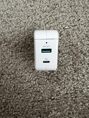 65W Dual Port USB-C/USB-A GaN Cell Phone/Computer/Electronics Charger