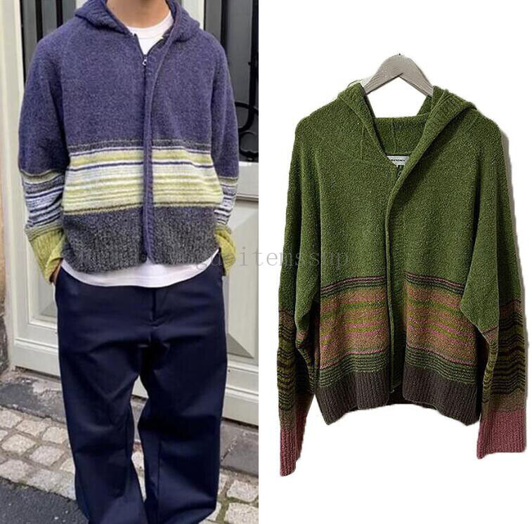 Men women wool blend hooded cardigan kiko kostadinov knitted Men women wool blend hooded cardigan kiko kostadinov knitted