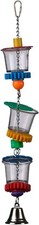 Foraging Bottom  s Up Bird Toy with Clear Acrylic Cups, M/L Parrot / Bird Size