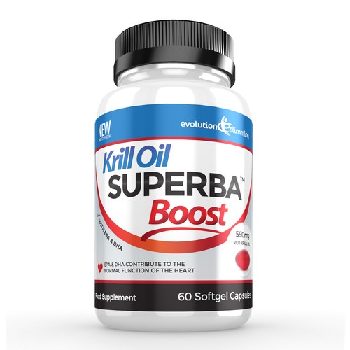 Krill Oil Superba Boost Strong 590mg 60 Red Softgel Capsules Evolution