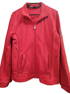 CECIL Sweater Damen Sweatpullover Sweatjacke Sweatshirt Gr. XL in rot wie neu