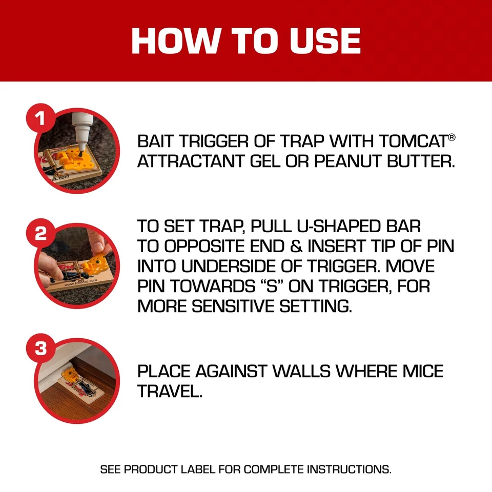 Paquete de trampas para ratones Tomcat (madera), 48 trampas Foto 3 de 4