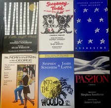 Stephen Sondheim  Lot of 6 musicals trade pbs most 1st ed Sweeney Todd etc.