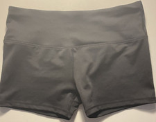 Women's Athletic Sports Wear Activewear Running Shorts Solid Black L LG Large