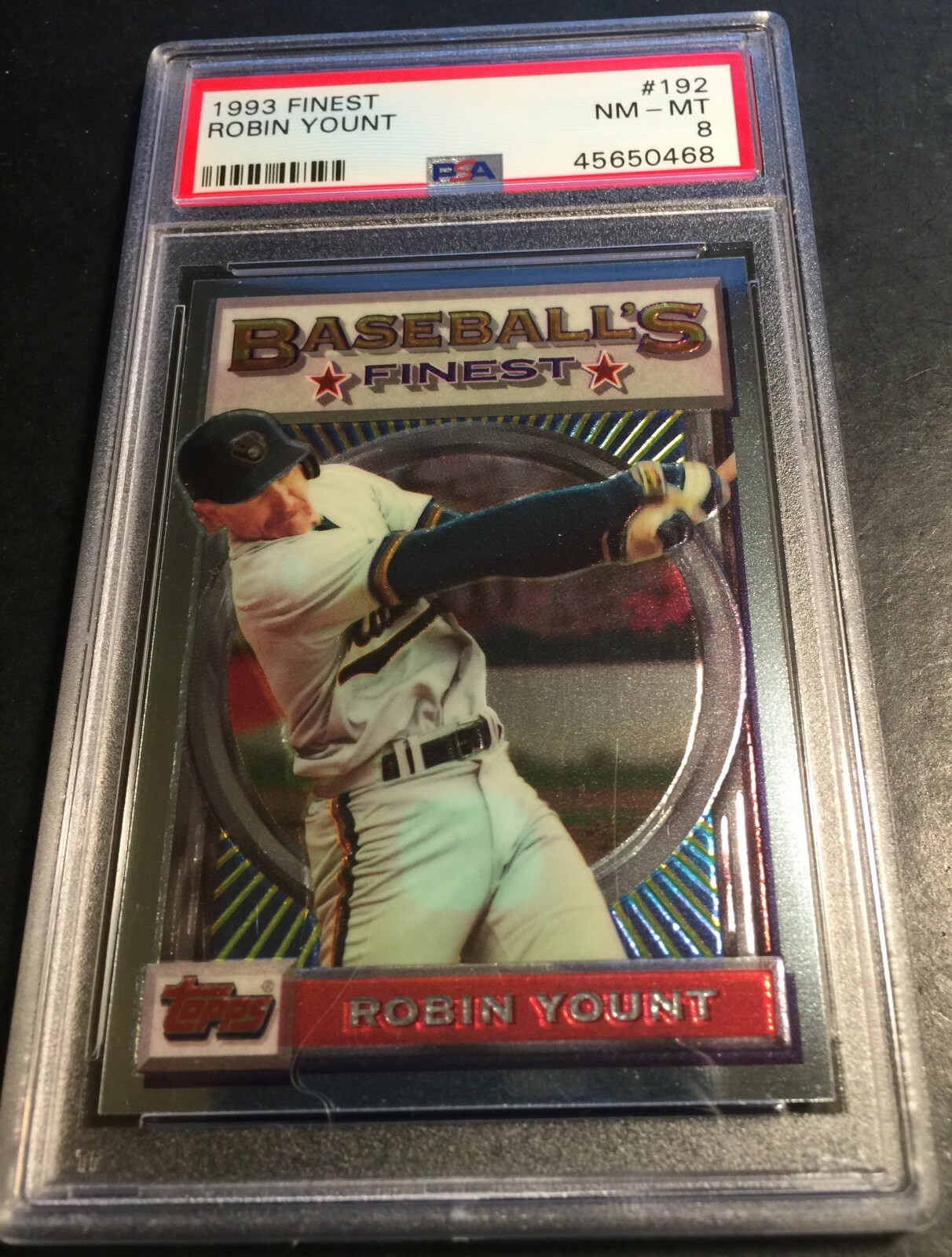 1993 ROBIN YOUNT FINEST #192 PSA 8 BREWERS CENTERED