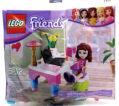 30107 Mia's Desk Andrea Birthday Party Polybag NISB Lego 30102 Friends
