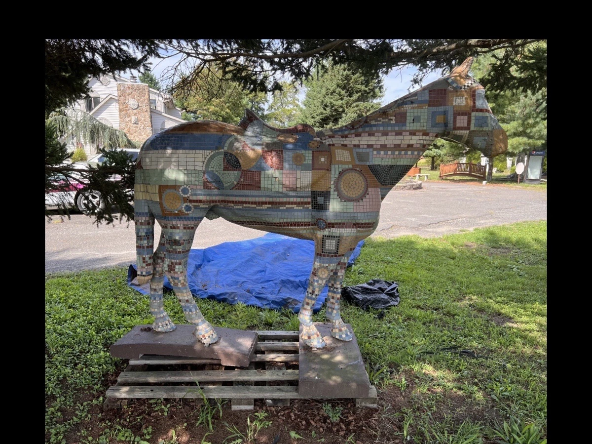 REDUCED !!! Full Size Artist Mosaic By Hand ...Fiberglass Horse ONE  OF A KIND  | eBay