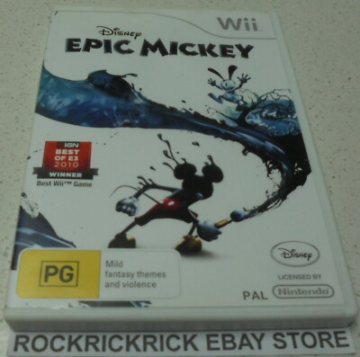 NINTENDO WII GAME DISNEY EPIC MICKEY INCLUDES MANUAL PAL