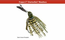 Z-Man Project Z Weedless Chatterbait 3/8 oz - Dark Green Pumpkin - Chatter Bait