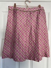 VTG TOMMY HILFIGER Skirt A-Line Size 6 Pink Tennis Preppy Geometric Pleated 90s