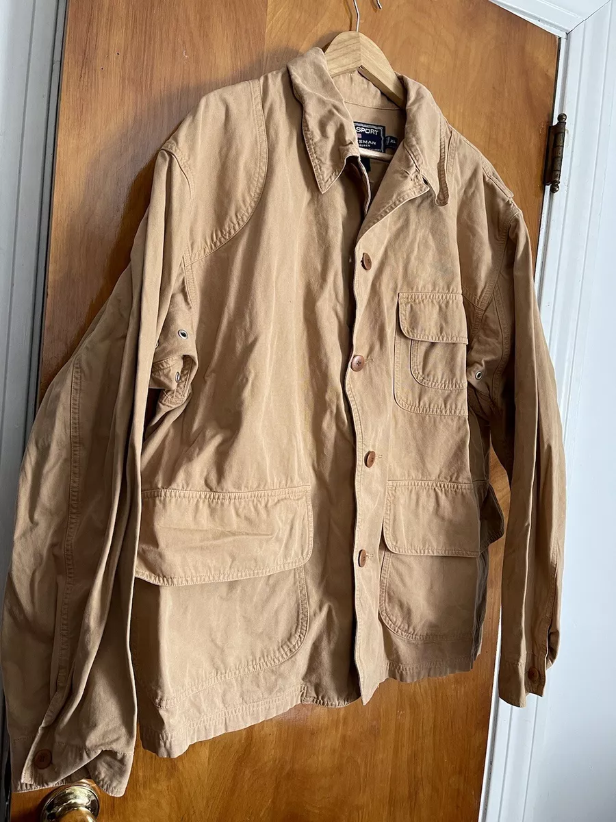 Vintage 90’s Polo Sport Sportman Ralph Lauren Hunting Workwear Khaki Jacket  XL