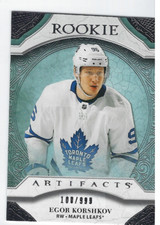 EGOR KORSHKOV 2020-21 UPPER DECK ARTIFACTS ROOKIE CARD /999