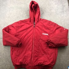 Alabama Crimson Tide Jacket Men Large Red Insulated Puffer Windbreaker Nike Y2K