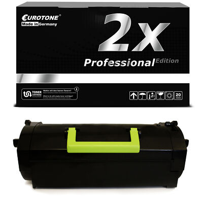 2x PRO Toner f�r 24B6015 Lexmark M-5163 M-5163-dn M-5170 mit je 35.000 Seiten