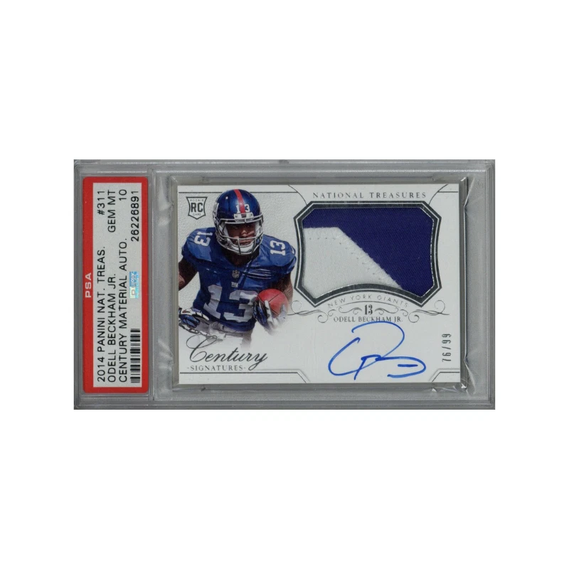 Odell Beckham Jr. Panini National Treasures #311 Century Material Autograph