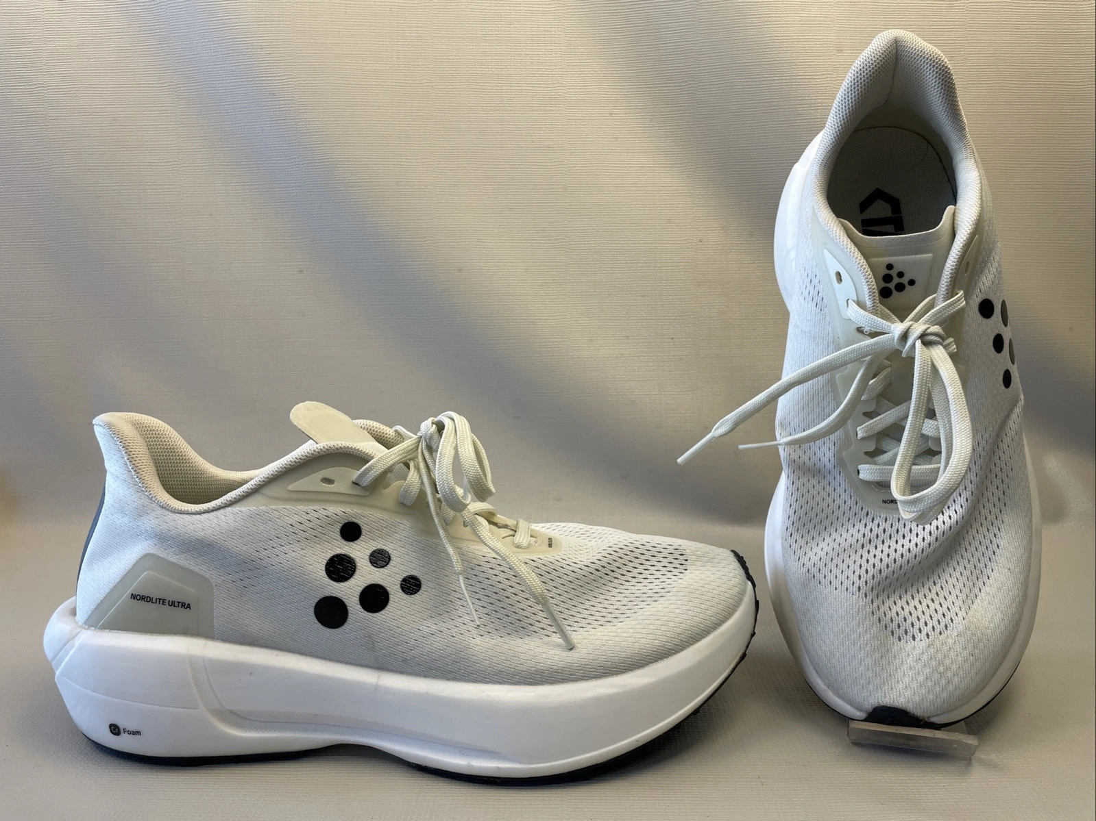 CRAFT Nordlite Ultra Men's Size 9.5 Trail White Running Shoes EUC Clean