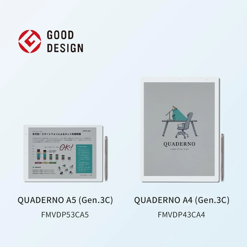 Fujitsu 10.3" Flexible Electronic Paper QUADERNO A5 FMVDP53CA5 AZ JPN New  - Image 2 of 4