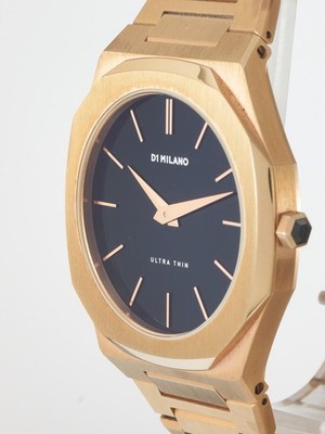 D1 Milano Rose Gold Watch 41.5mm Ultra Thin Slim D1-A-UTB03 New Boxed