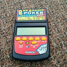 Vintage Radica 2nd Chance Poker Handheld Game