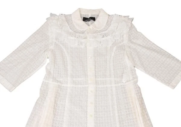 Vestido Camisa Transparente Tricot COMME des GARCONS Volantes Cuello Redondo Talla M (K-139950) Foto 3 de 4