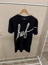 HUF Worldwide Y2K Tee M Black T-Shirt Skate Opium Distressed SunFaded Rare