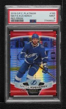 2019-20 O-Pee-Chee Platinum Red Prism 28/199 Nikita Kucherov #100 PSA 9 MINT w3d