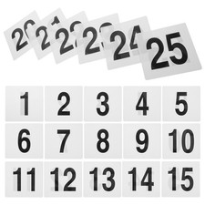 25 Pcs Number Table Signs Wooden Wedding Numbers Decors Arch Party