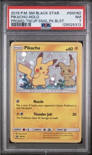 Pokémon TCG Pikachu Sun & Moon SM162 Promo Promo PSA 7