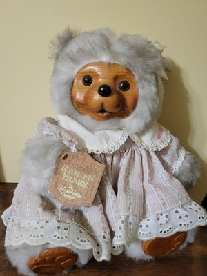 Vintag Robert Raikes Bear Sally from Sweet Sunday Collection Wooden Face Feet 