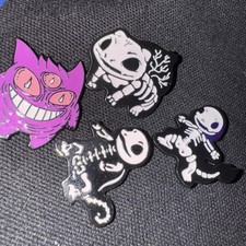 POKEMON SKELETON PIN SET 3pcs Charmander/Squirtle/Bulbasaur Enamel Brooch Lot