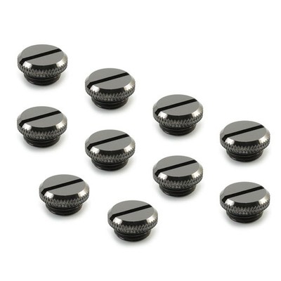 XSPC Plug V2 G1/4-Inch AG 10-Pack Black Chrome 10-Piece WAAD-654