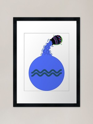 Ein Sternzeichen Test Wassermann gerahmt gerahmt Wandbild Poster Leinwanddruck Bild