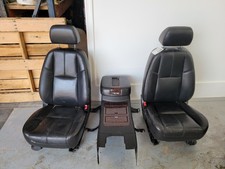 2007-2008 GMC Yukon XL 1500 Pair of Front Bucket Seats w/Console, Black Leather