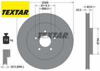 2X Bremsscheibe Textar 92349003 2 Bremsscheiben Hinterachse Hinten FüR Mazda