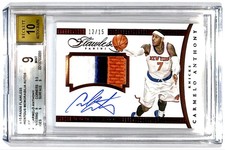 2014-15 Flawless Momentous Memorabilia Ruby 12/15 Carmelo Anthony Auto BGS 9 ES6