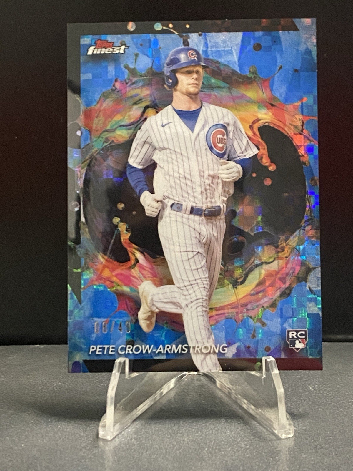 2024 Topps Finest Rare Sky Blue X-Fractor Pete Crow-Armstrong #249 RC /49