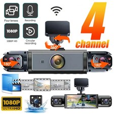 Dash Cam 4 Channel 360° Front Rear Inside Da...
