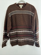 Vintage Fieldmaster Knit Sweater Men's Fair Isle Grandpa Made in USA Medium