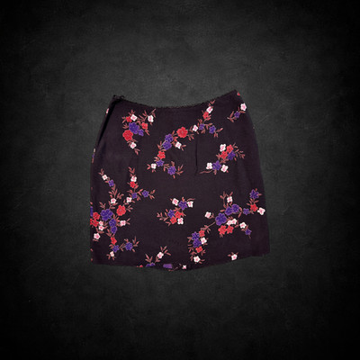 Tammy Mädchen 90er Jahre Y2K Blumen Netz Minirock 8-10 15 Jahre schwarz Puple rot Whimsygoth