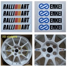 RALLIART ENKEI TOMMI MAKINEN ADESIVI CERCHI IN LEGA X8 Evolution 5 6 8 9 10 Cerchio