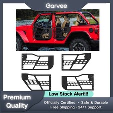 2007-2018 Jeep Wrangler Jk 4-door Tubular Half Doors Front Rear Without Mirror