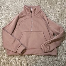 Lululemon Scuba Oversized Funnel-Neck Half Zip Pink Twilight Rose Sz 12