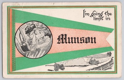 Hudson automobile, driving scene 'I'm going the limit' Divided Back, 1907