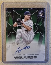 Logan Henderson 2025 Topps SP Baseball Stars Autograph Green RC /99 - Brewers 🔥
