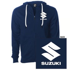 Factory Effex Suzuki Icon Zip-Up Hoodie Motorcycle Street Bike Dirt Bike