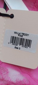 AGENT PROVOCATEUR RARE SEXY PINK WILLA TEDDY 3 MEDIUM BNWT BUT MISSING SIDE TIES