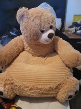 Kids Child Plush Sofa Seat Brown Bear Soft Chair Toddlers Armchair Cushion UK