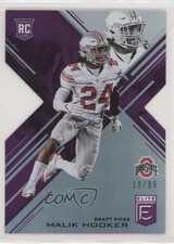 2017 Panini Elite Draft Picks Status Purple Die-Cut 19/99 Malik Hooker #134 s3g
