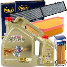 FILTERSET SATZ+CASTROL ÖL passend für BMW 3er E90 E91 E92 316-20d X1 E84 16-25d