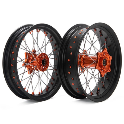 #ad 17quot;x3.5 5 Supermoto Wheels Set For Husqvarna TC TE SX XC SXF XC F EXC F XCW XC G $540.00